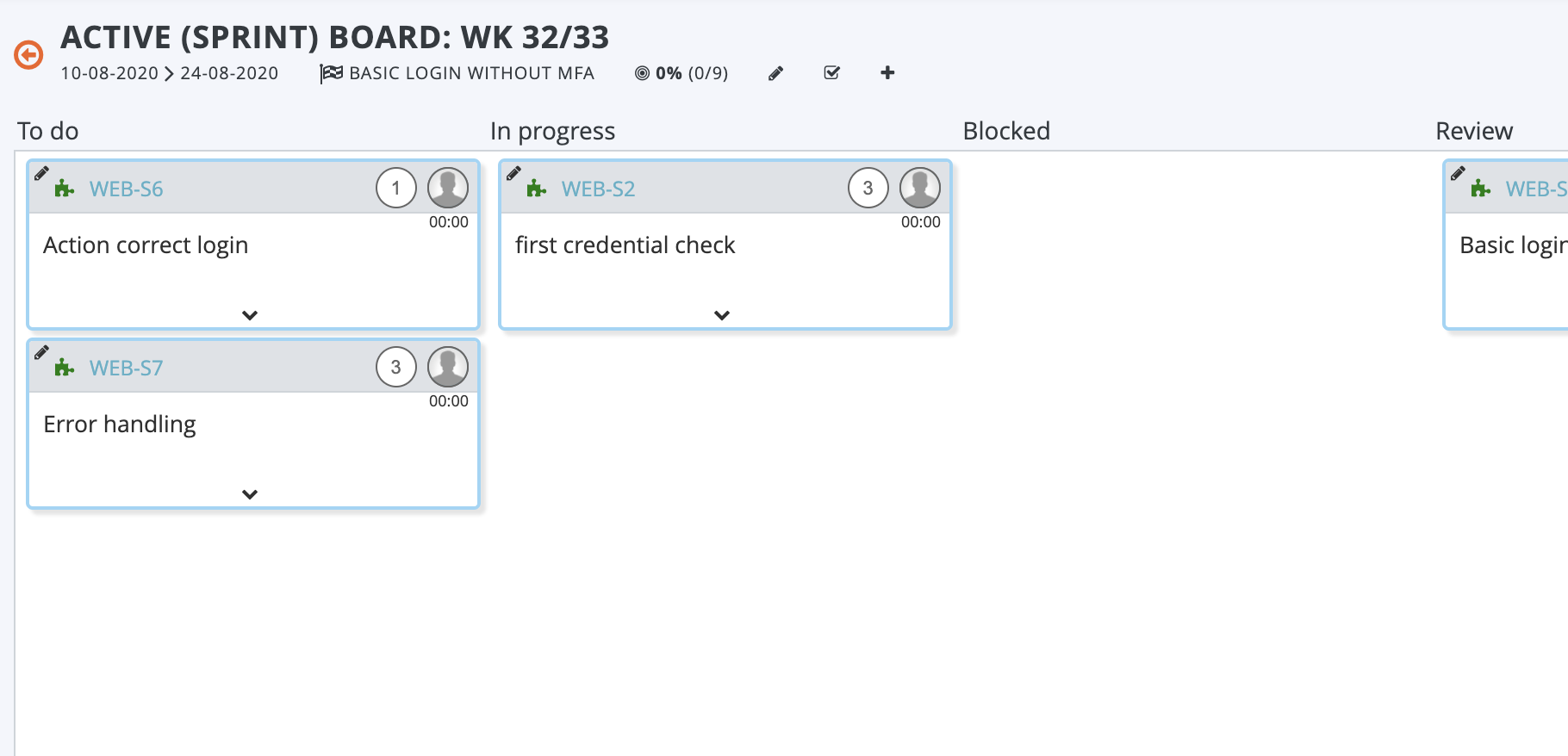 Scrum board